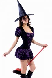 Halloween Costumes Stunning Purple Witch Costumet