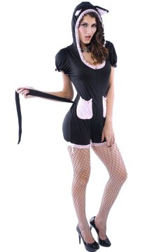 Halloween Costume Sexy Cat Jump Costume