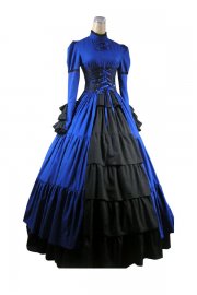 Adult Costume Blue Victoria Gothic Lolita Dress