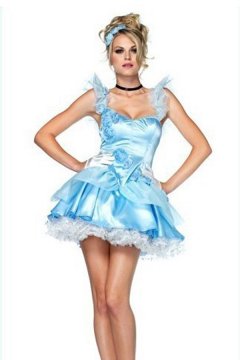 Costume Snow White Sky Blue Short Skirt