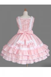 Adult Costume Pink Lolita Western Style Dress