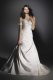 Court Train Satin Ivory Wedding Gown