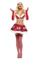 Christmas Costume Sexy Santa Costume with Lovely Bowknots