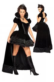 Halloween Costume Royal Black Witch Costume