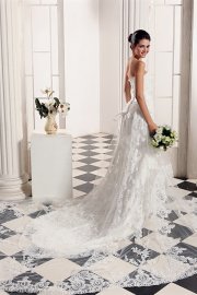Stunnig Strapless Lace Wedding Gown