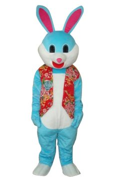 Mascot Costumes Blue Rabbit Costume
