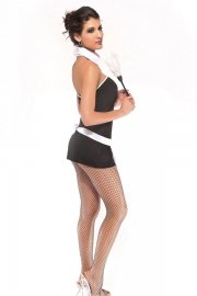 Uniform Costume Strapless Black Maid Costume