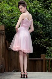 Trendy Beaded Sweetheart Knee Length Dress