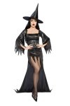 Halloween Costumes Overwhelmed Black Witch Costume