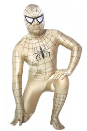 Halloween Costumes Flesh Color Spiderman Zentai Suit