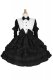 Adult Costume Black and White Western Gothic Lolita Dress