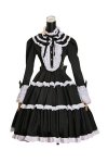 Adult Costume Long Sleeve Black and White Lolita Dress