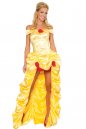 Costume Princess Belle Yellow Slipping-off Shoulder Dress