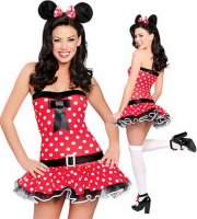 Costumes Adorable Strapless Minnie Dress