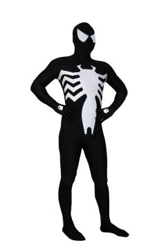 Halloween Costumes Black and White Spiderman Zentai