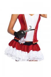 Halloween Costume Sexy Red and White Pirate Costume