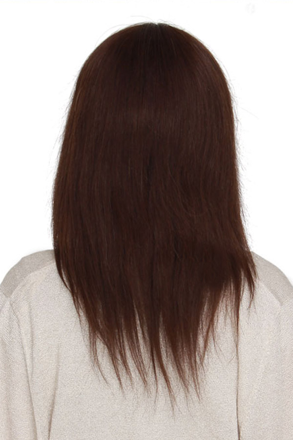 100% Human Hair Handmade Straight Wig - Click Image to Close