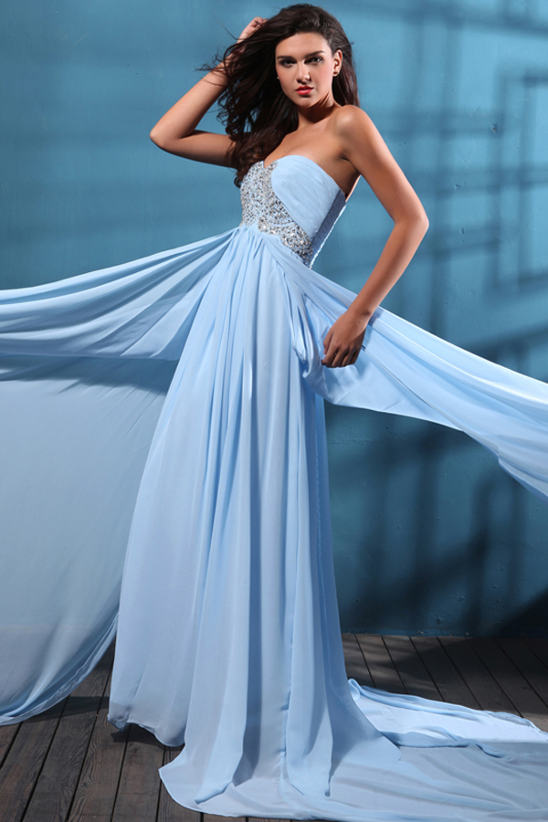 Dreamy Sweetheart Chiffon Prom Dress - Click Image to Close