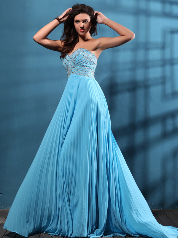 Gorgeous Floor Length Sweetheart A-line Prom Dress - Click Image to Close