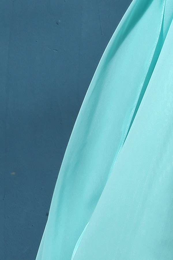 Strapless Aqua A-line Chiffon Prom Dress - Click Image to Close