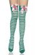 Accessory Green Zebra Striped Stockings With Bowknots Top