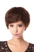 Glamorous 100% Human Hair Short Curly Wig