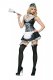 Uniform Costume Sleeveless V-neckline Black Maid Costume