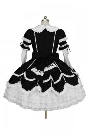 Adult Costume Deluxe Black and White Lolita Dress