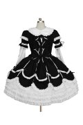 Adult Costume Deluxe Black and White Lolita Dress