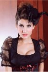 Accessories Black Lace Feather Mini Top Hat