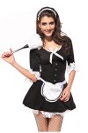 Uniform Costume Half Sleeved Black Maid Costume