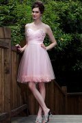 Trendy Beaded Sweetheart Knee Length Dress