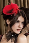 Accessories Red Cute Mini Top Hat