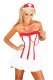 Uniform Costumes Attractive and Flattering Strapless White and Red Nurse Costume