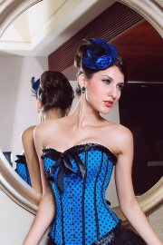 Accessories Blue Beveled Mini Top Hat