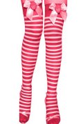 Accessory Red Zebra Striped Stockings with Bowknots top