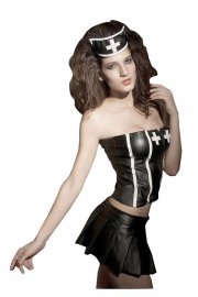 Uniform Costumes Super Seductive Strapless Black Nurse Suit