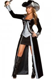 Halloween Costumes Black Charming Pirate Costume