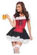 Uniform Costume Red and Black Sweet Maid Costume