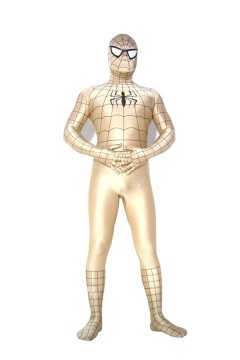 Halloween Costumes Flesh Color Spiderman Zentai Suit