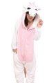 Mascot Costumes Kigurumi Pink and White Unicorn Costume