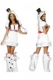 Christmas Costume White Elegant Snow Costume