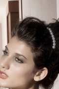Accessories White Pearl Black Lace Hairpin
