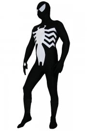 Halloween Costumes Black and White Spiderman Zentai