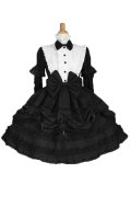 Adult Costume Black and White Western Gothic Lolita Dress