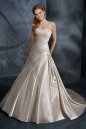 Court Train Floral Bateau Ivory Wedding Dress