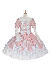 Adult Costume Princess Lolita Dress with Lace Trim