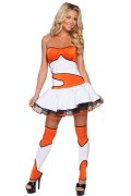 Uniform Costumes Strapless Cheerleader Dress