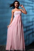 Adorable Pink Strapless Floor Length Prom Dress