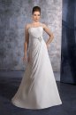 Brush Train Chiffon Ivory Wedding Gown